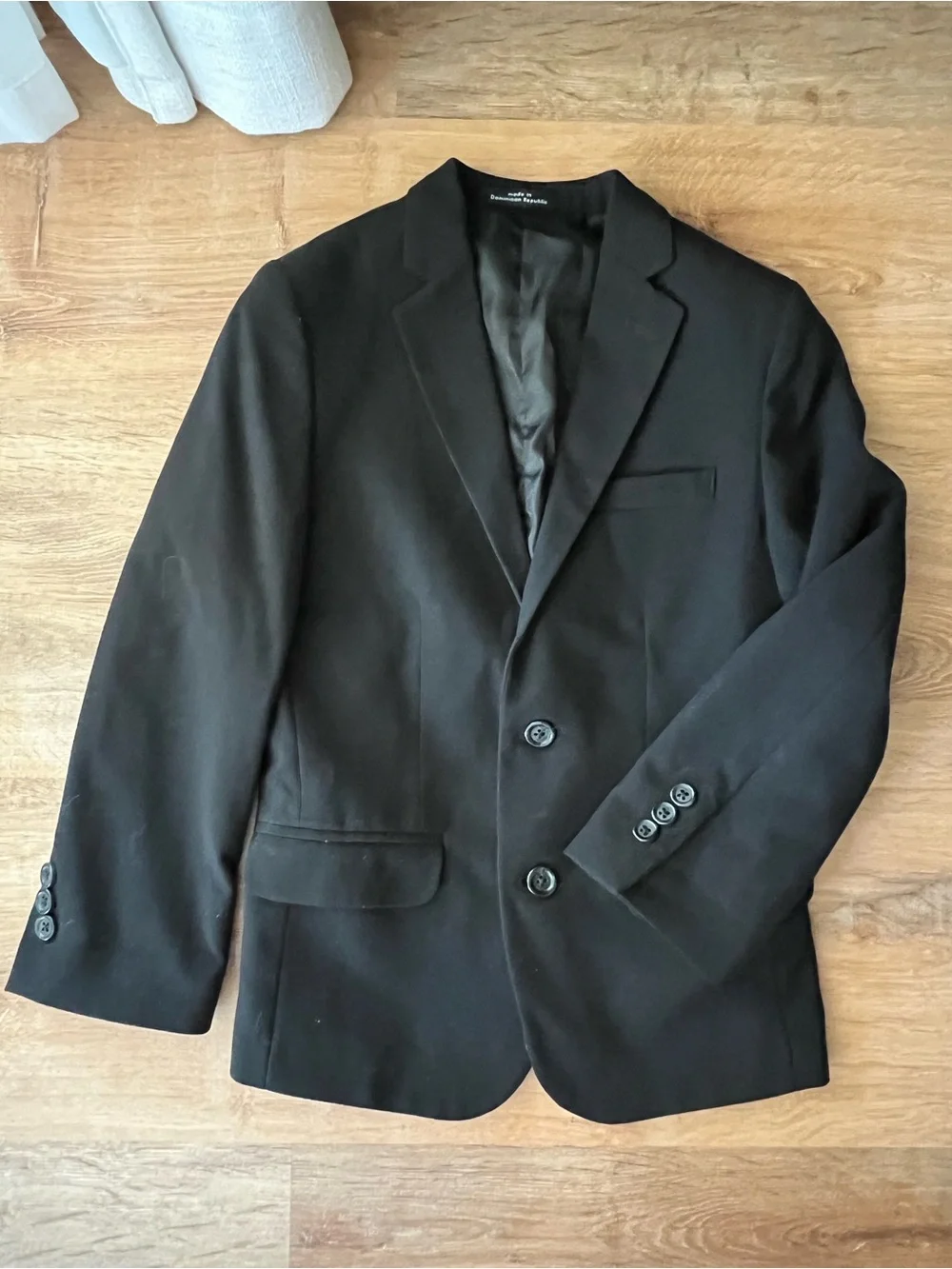 Calvin Klein Boys Black Two-Button Suit Jacket Blazer